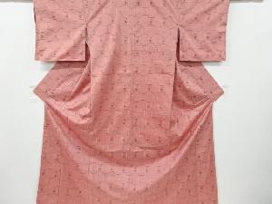 リサイクル　琉球絣柄織り出し手織り紬着物